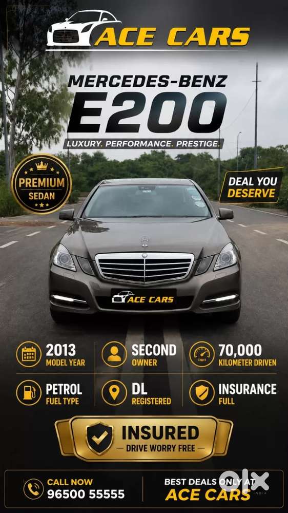 2013 E 200 — ₹5.95L on OLX